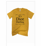 Dior Darling T-shirt w/ biker shorts (honey mustard)